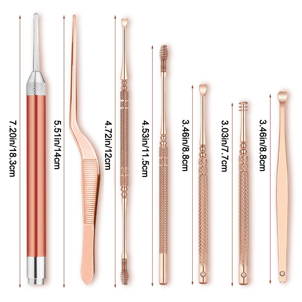 7 Pcs Ear Cleansing Tool Set, Ear Cleaner, Earwax Remov