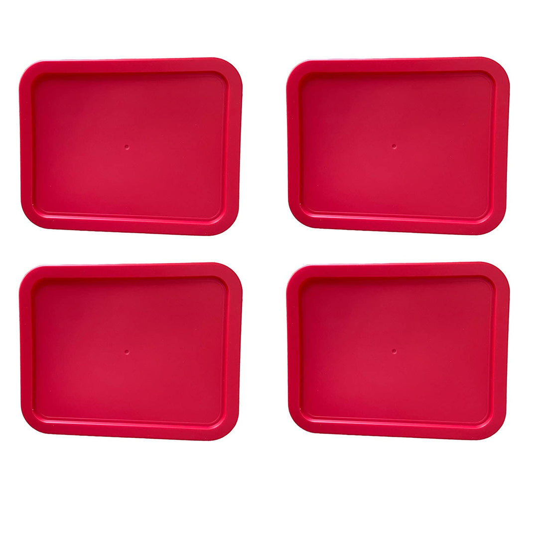 Replacement Lid for Pyrex Plastic Blue Cover 6 Cup Bowl Dish Rectangle 7211-PC (4-Pack)