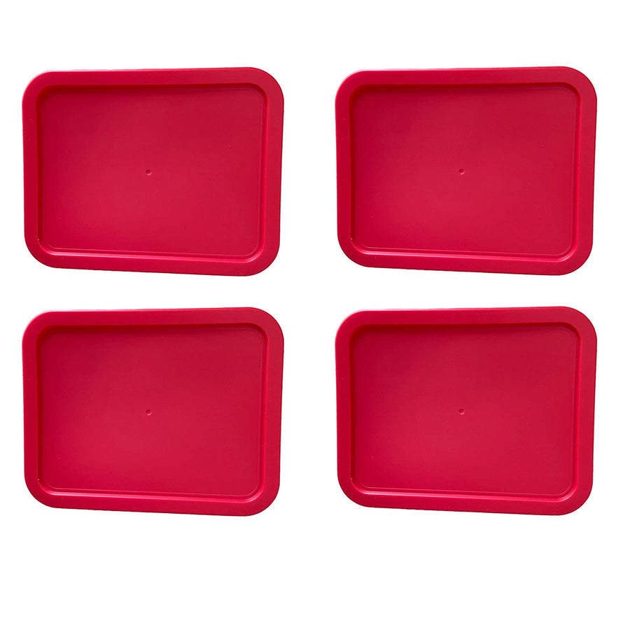 Replacement Lid for Pyrex Plastic Blue Cover 6 Cup Bowl Dish Rectangle 7211-PC (4-Pack)