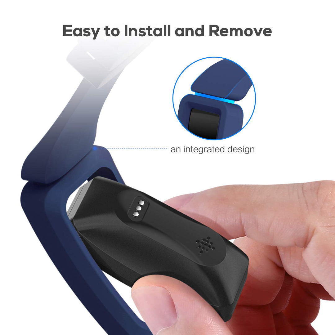 6-Pack Bands Compatible with Fitbit Ace 2 Replacement Strap for Kids (Black, Night Sky, Neon Yellow, Gray, Green, Teal)