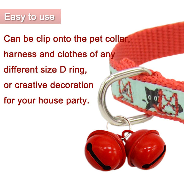 20 Pack Pet Collar Bells Colorful 0.86 Inches Big Cat Dog Strong Loud Bell for Potty Training Charm for Collars Necklace Pendant