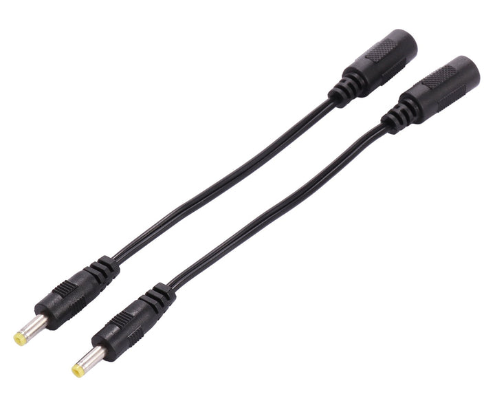 2pcs DC Plug Tips Female Connectors to Male Jack 2.1 x 5.5mm Female to 4.0x1.7mm Male AC DC Power Connector Adapter Laptop 4.0mm 4.0mmx1.7mm for PSP 2 3 4