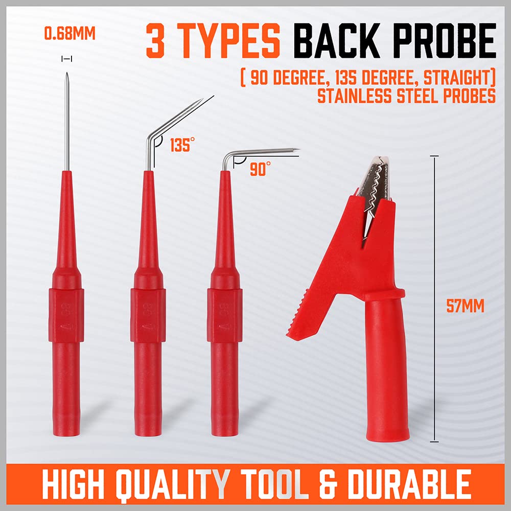 22PCS Back Probe Kit, Back Probe Pin Kit