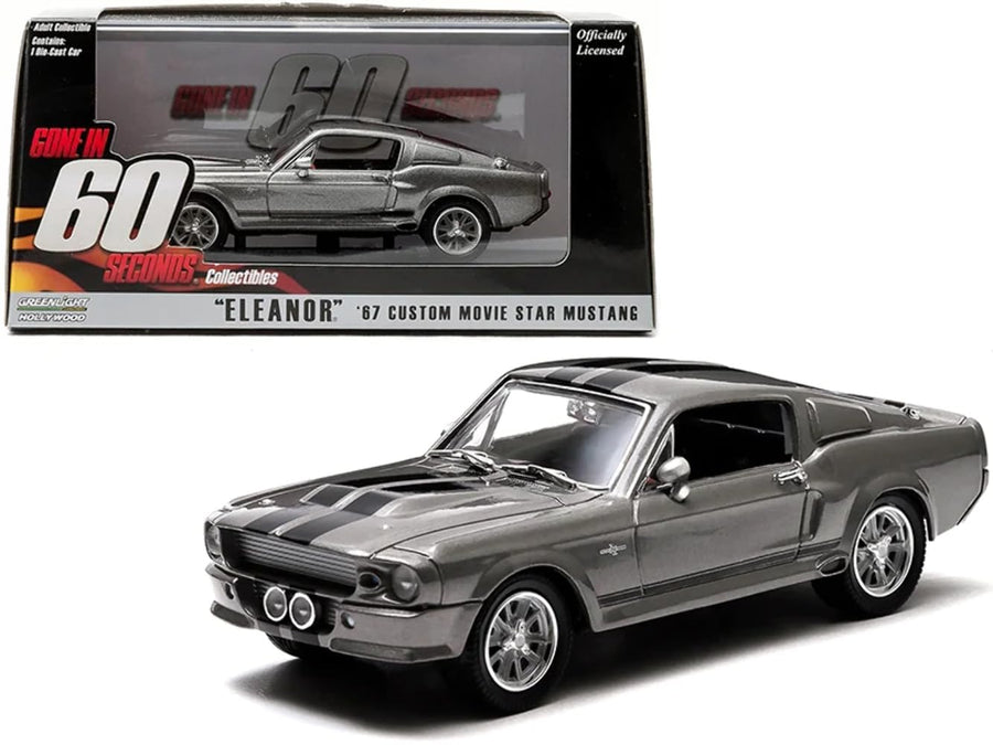 GreenLight Collectibles Gone in Sixty Seconds 1967 Ford Mustang Eleanor 1/43 Scale Diecast Model Car Gray