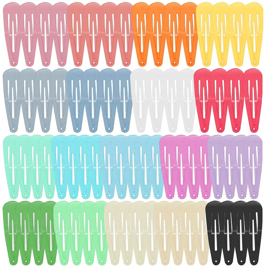 anezus 80 Pcs 2 Inch Snap Multicolor Hair Clips Non-Sli