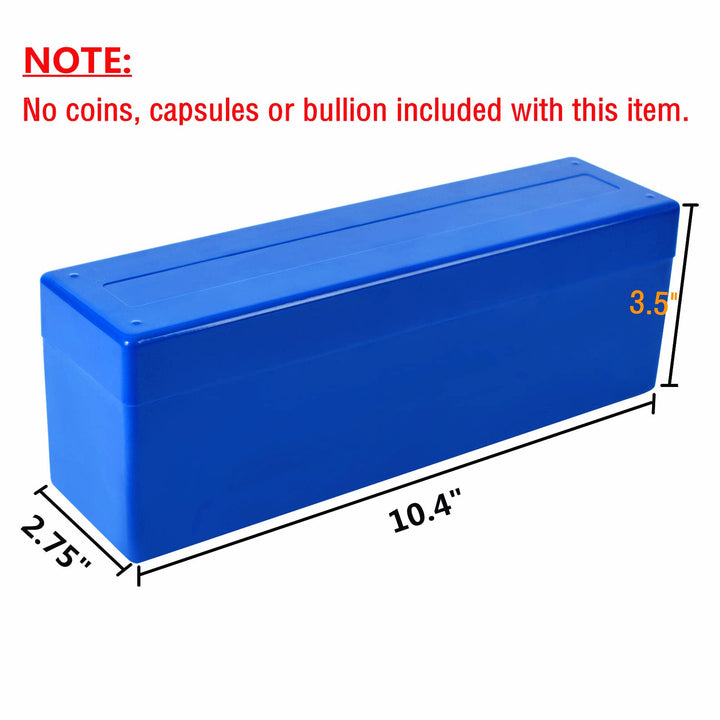 Plastic Coin Storage Box Case for 20 Slab Coin Holders Fit for PCGS NGC PCCB PMGab Coin Holders (Blue)