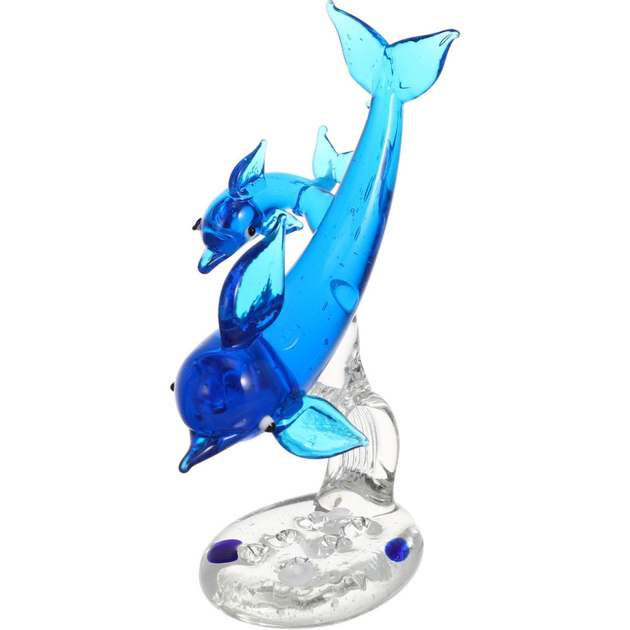 Garneck Dolphin Decor Crystal Glass Dolphin Figurine St