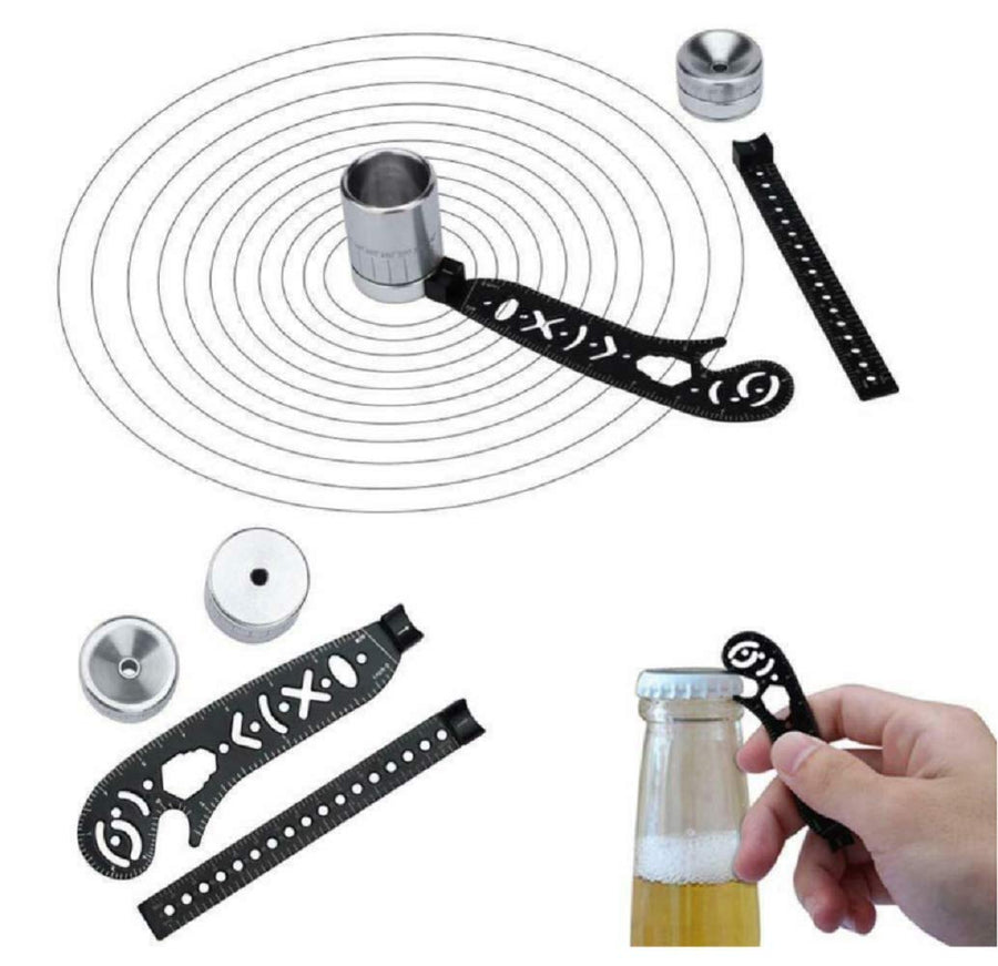 Multi-Function Drawing Tool Versatile Magcon Design Drawing Tool Mini Compass Protractor Combo for Notepad Designers Artists Architects