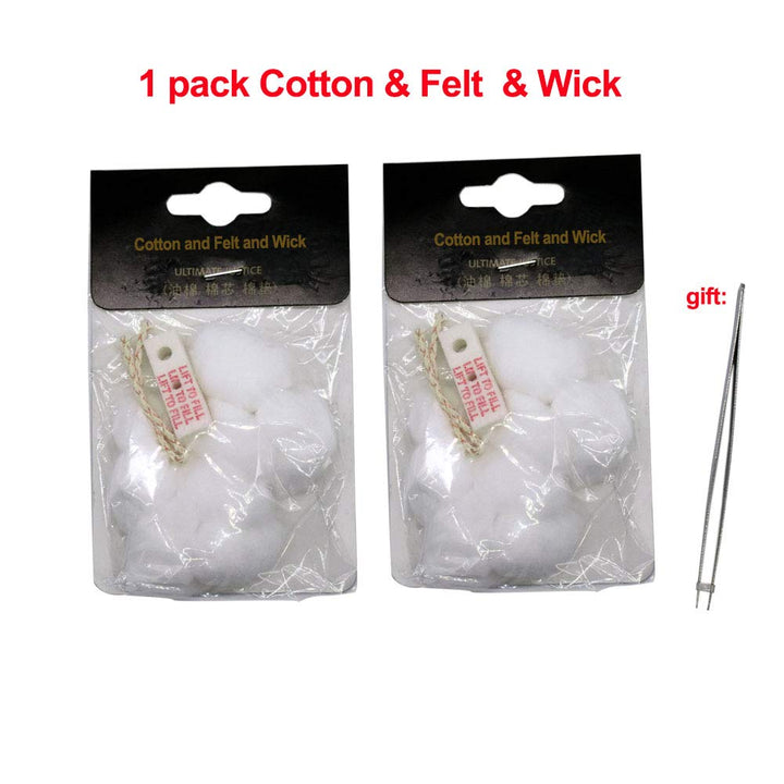 Lighter Cotton Wadding and Felt and Wick for Your Oil Lighter (2pcs Cotton)
