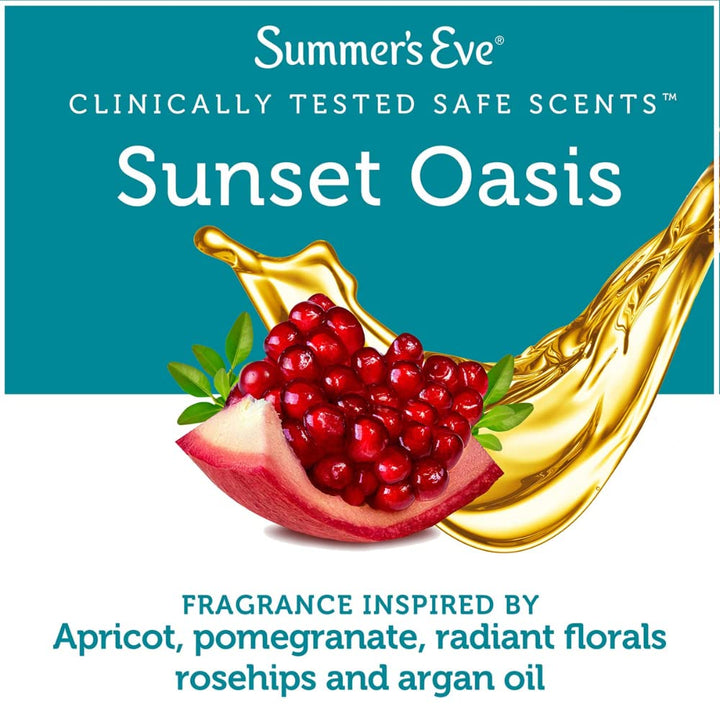 Summers Eve Cleansing Cloths 16 Count Sunset Oasis (3 Pack)