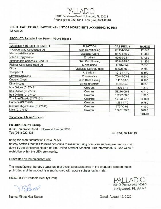 Brow Pencil &amp; Brush for Eyebrows, Blonde