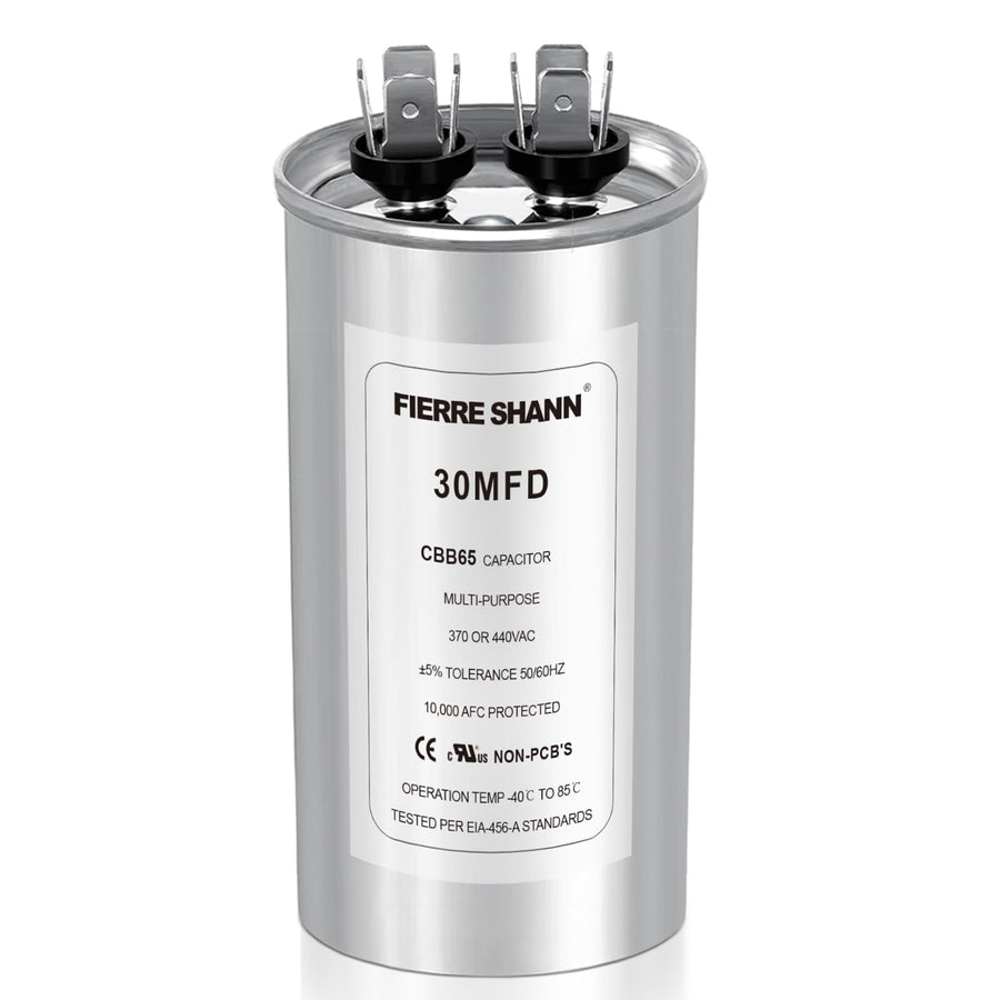 30 uf/MFD Capacitor for AC, 370-440 VAC Volts CBB65 Dual Run Round Capacitors, Air Conditioner, Swimming Pool and Fan Capacitors (Optional uf/MFD)