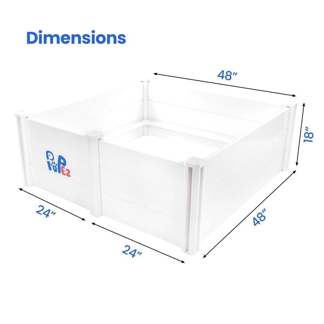 Whelping Box - 48x48x18 - Whelping Bed, Pen for Puppies, Large Breed Dogs