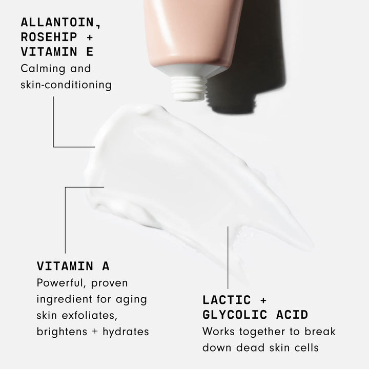 The Shortcut Overnight Facial - Leave-on Gentle Exfoliating Treatment with Lactic and Glycolic Acid to Rejuvenate and Hydrate Skin - Vegan (0.5 fl oz)