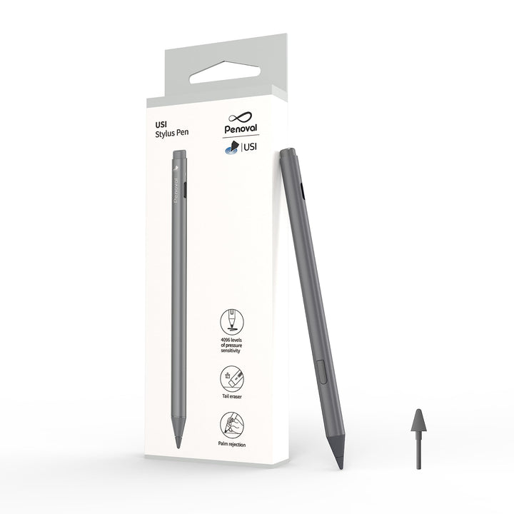 USI Stylus Pen for Some Chromebook Model with Tail Eraser, 4096 Levels Pressure for Lenovo chromebook Duet, Acer Chromebook Spin 713,HP Chromebook x2 11, Spare Tip