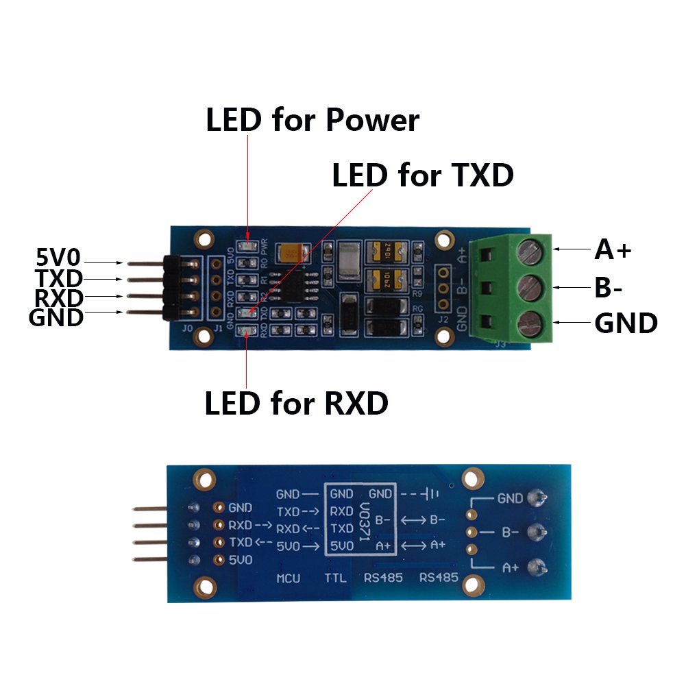 SH-U12 RS485 to TTL 5V Board with MAX13487 Chip for Raspberry Pi Arduino and Other MCU