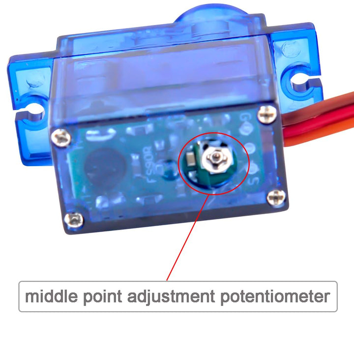 Feetech FS90R Micro Continuous Rotation Servo Analog Motor 360 Degree + RC Tire Wheel for Arduino Microbit Smart Car Robot (Pack of 2)