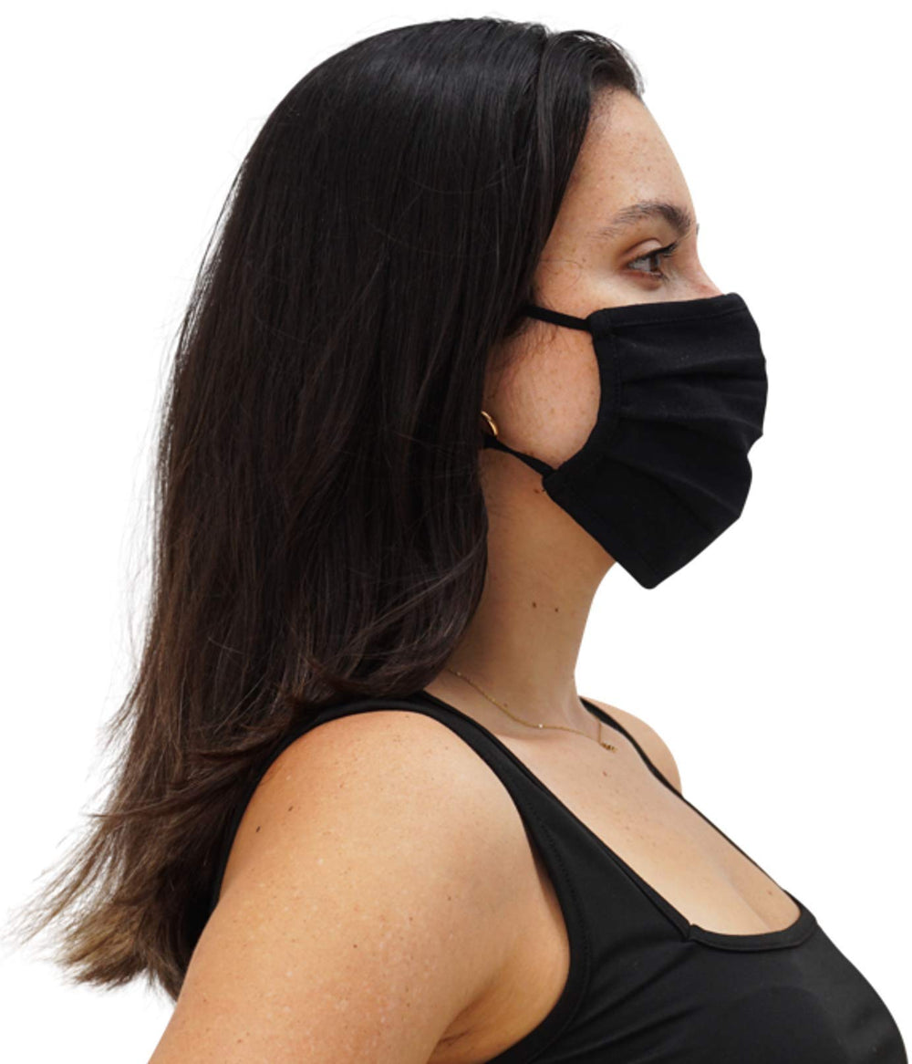 3 Pack Simlu Unisex Reusable Pleated Fabric Face Mask w