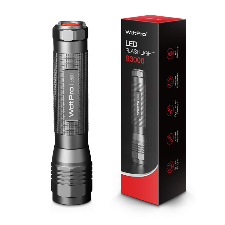 WdtPro High-Powered LED Flashlight S3000, Super Bright 