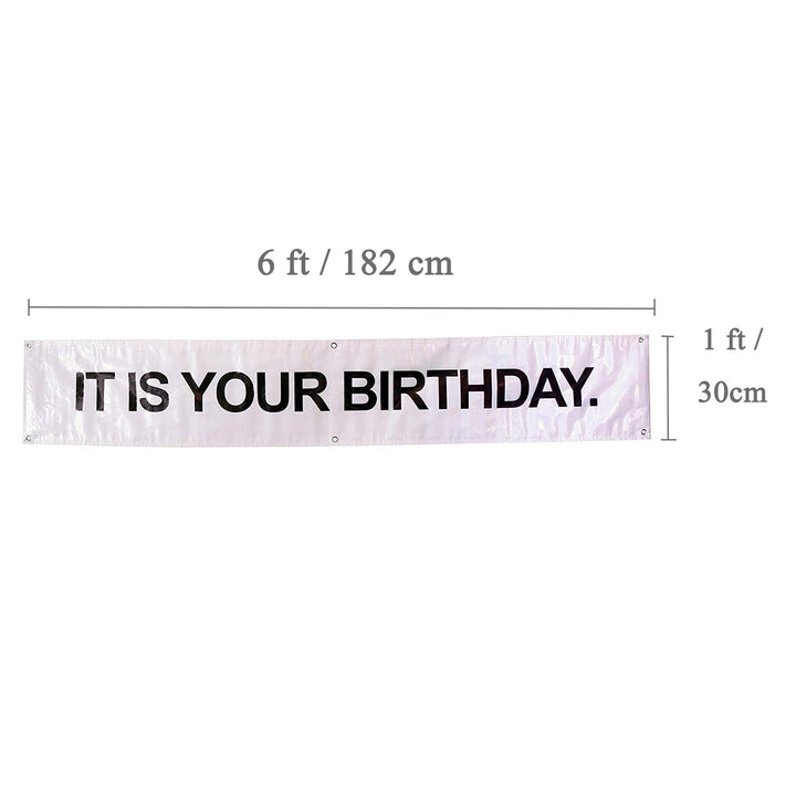 It is Your Birthday. Banner The Office Vinyl Party Banner with Metal Hanging Rings
