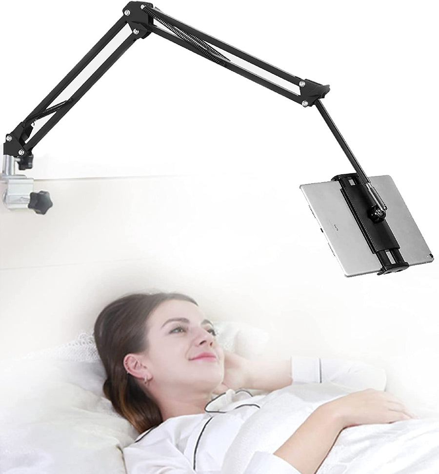 Tablet Stand for Bed, Adjustable and Foldable Tablet Stand Holder with 360 Degree Rotation for 4.7-10.5 inch iPhone Ipad Cellphone Tablet