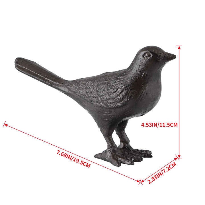 Cast Iron Bird Figurine, Bird Statues Home Decor, Decorative Dove Sculpture Ornament for Farmhouse, Shelf