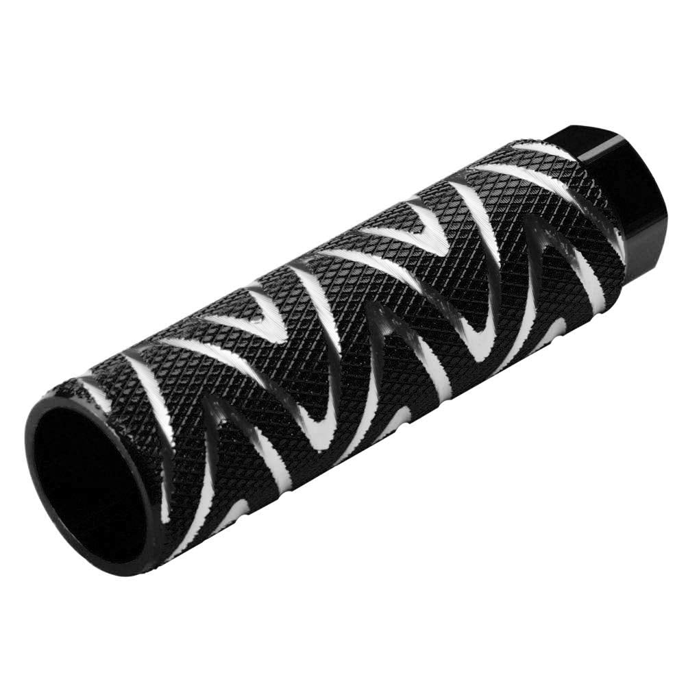Amotor Bike Pegs, 2Pcs Aluminum Alloy Anti-Skid Lead Foot BMX Pegs Fit 3/8 inch Axles (Black)