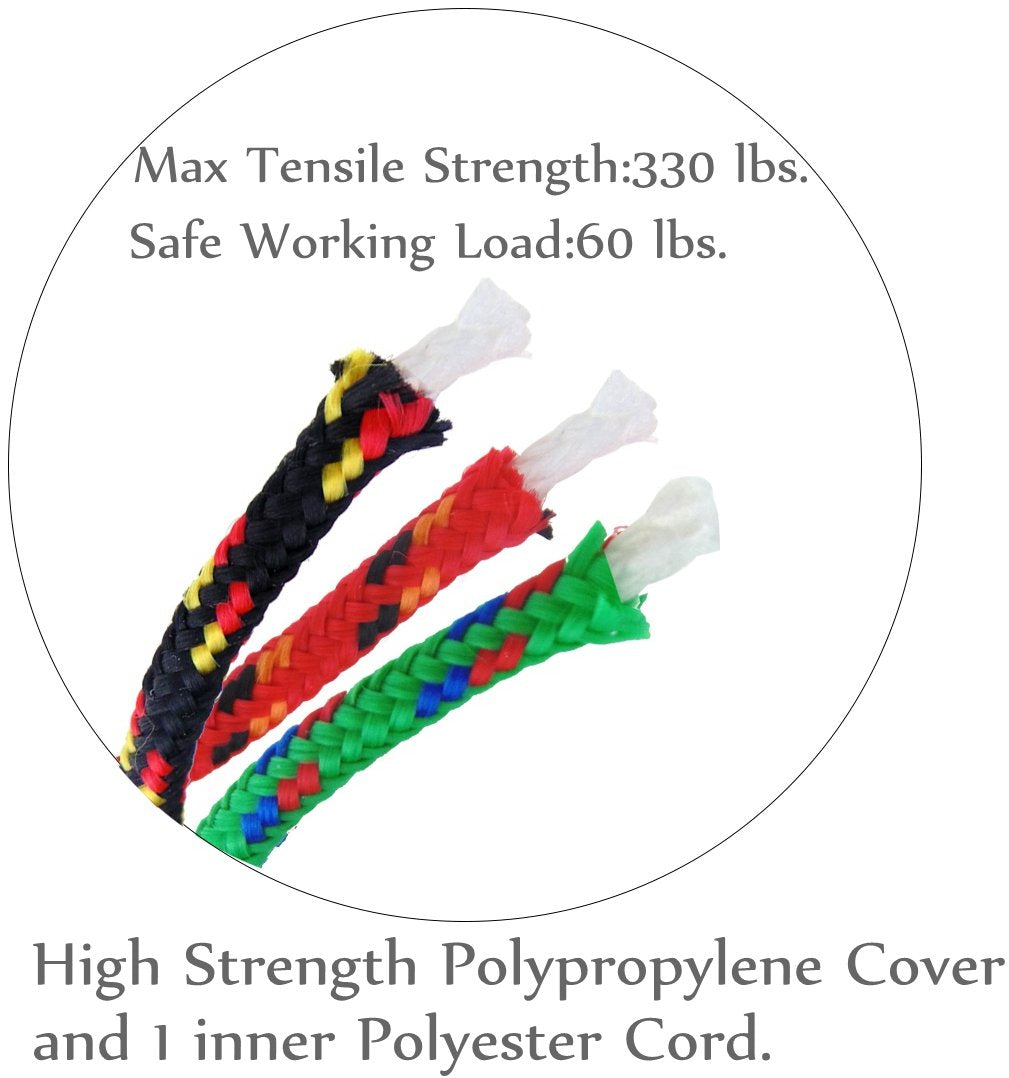 Diamond Braid Nylon Rope,3/16(5mm) by 100feet Paracord,General-Purpose Utility Rope, Polypropylene Rope, High Strength All Purpose Braided Utility Flag Line,Rope for Indoor or Outdoor Use(Green)