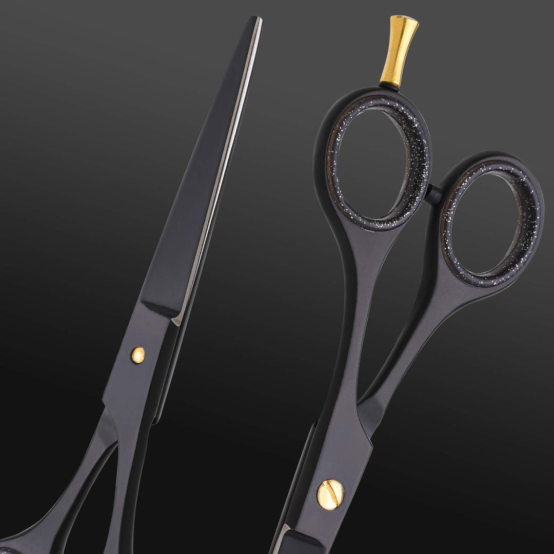 Fotix Hair Cutting Scissors Professional | 6.5 Stainless Steel Barber Haircut Shears | Hairdressing Sharp Trimming Scissors for Men &amp; Women with with Beautiful Leather Pouch