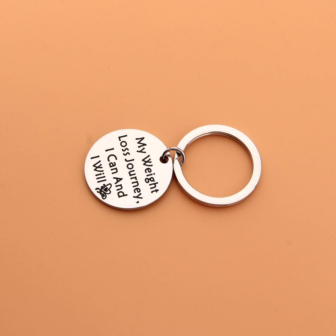 Weight Loss Keyring My Weight Loss Journey I Can and I Will Diet Journey Weight Tracker Keep Fit Gift for Her (My Weight Loss Key)