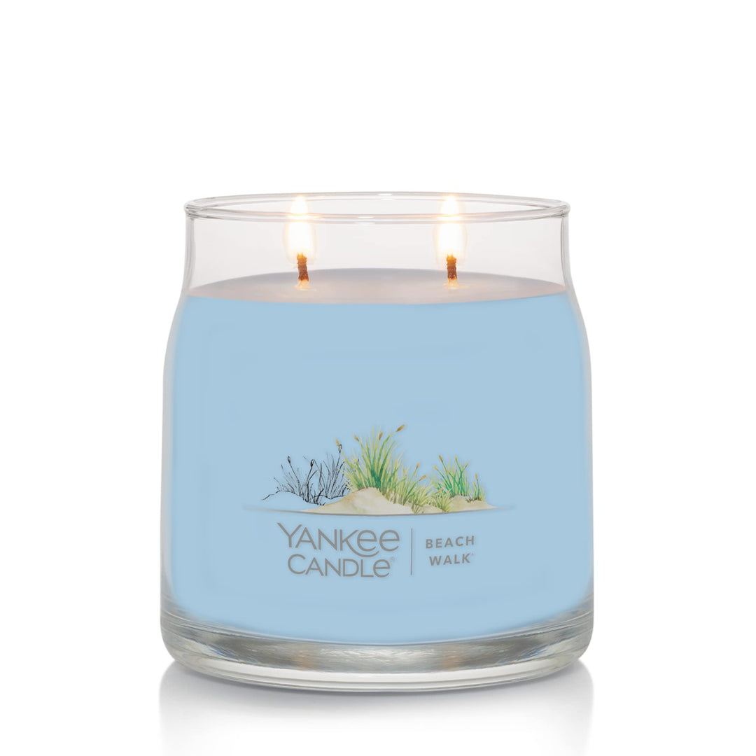 Beach Walk Scented, Signature 4.3oz Small Tumbler Single Wick Candle, Over 20 Hours of Burn Time