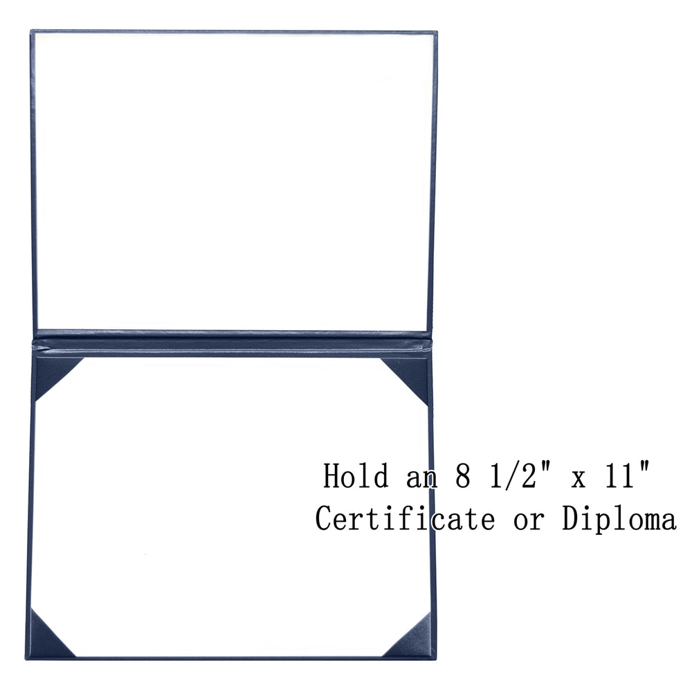 Tnghui Diploma Cover 8.5”x11” Imprinted “Diploma of Graduation” Rich in Color Leatherette Padded Certificate Covers Navy