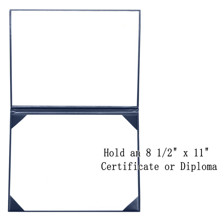 Tnghui Diploma Cover 8.5”x11” Imprinted “Diploma of Graduation” Rich in Color Leatherette Padded Certificate Covers Navy