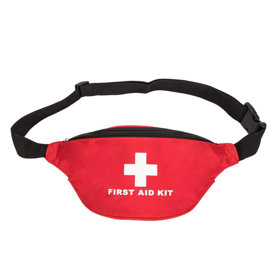 First Aid Fanny Pack First Aid Bag Red Travel Rescue Ba