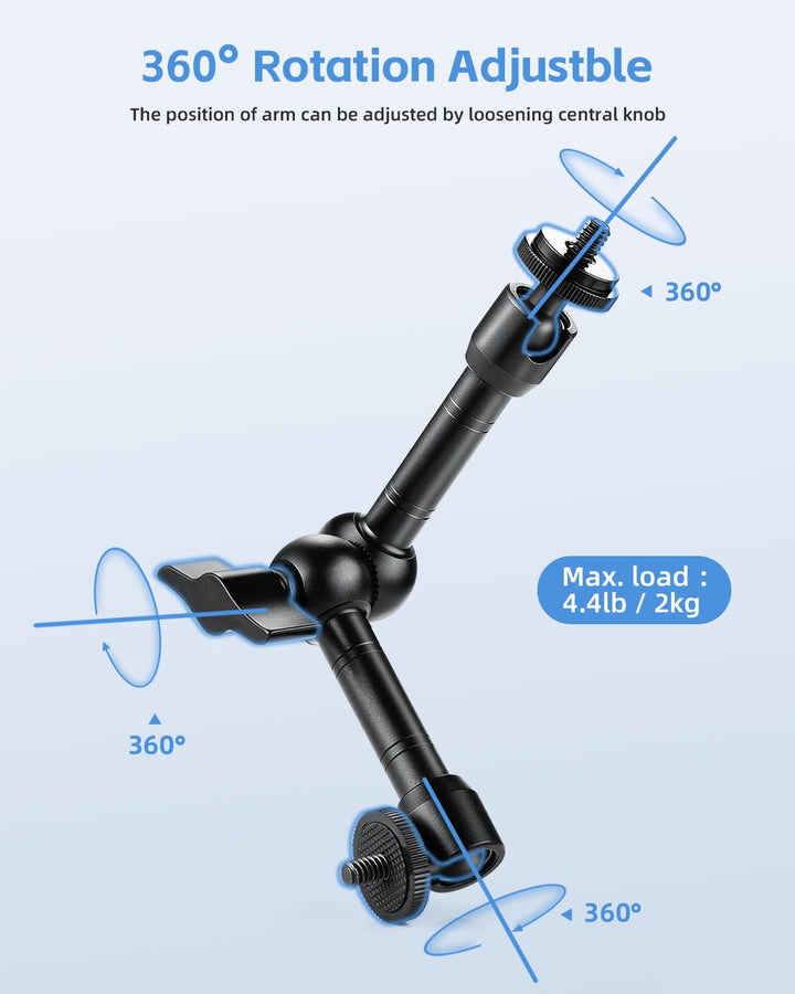 UTEBIT 5 inch Articulating Magic Arm with Double Ball H