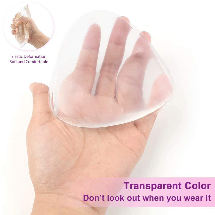 Clear Silicone Bra Inserts Breast Enhancers Small Chest Push-up Bra Pads for Wedding Swimsuits and Bikini (Clear-A)