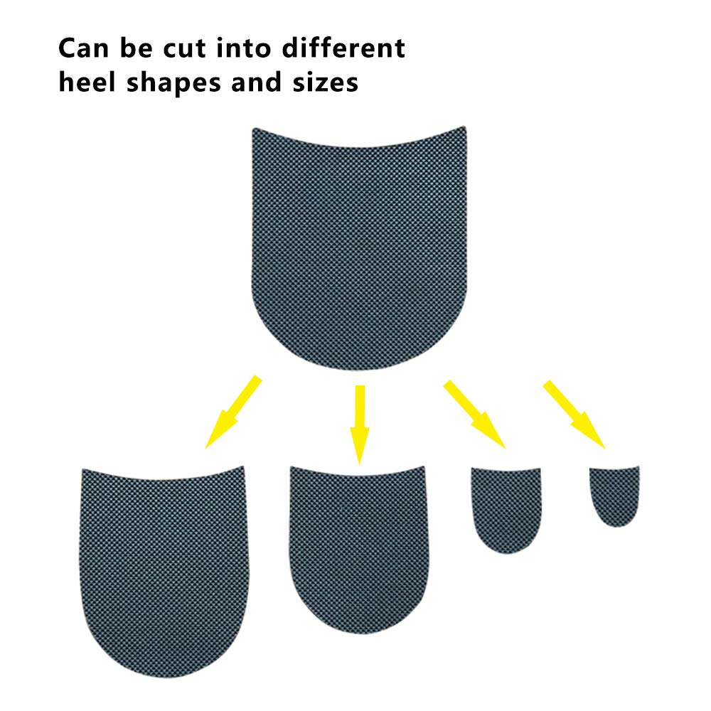 Unikstep 2 Pairs Shoe Heel Pads, Shoe Repair Rubber Heels, 3.5mm Thickness Anti Slip Cushion and Protector, Replacement Kit with Nails Sandpapers Self Adhesive Stickers