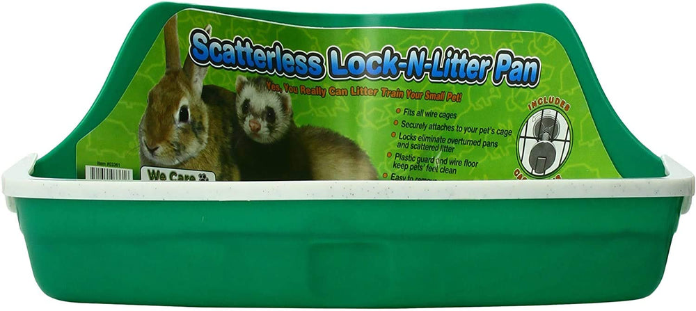 Plastic Scatterless Lock-N-Litter Small Pet Pan (Colors May Vary)
