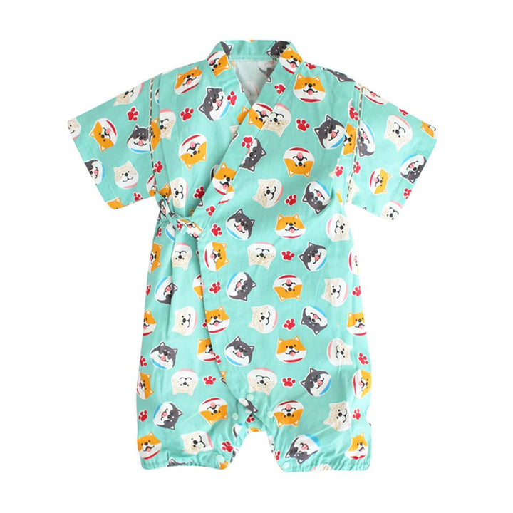 Baby Romper Kimono Robe Cotton Japanese Pajamas (45, 9-18 months)