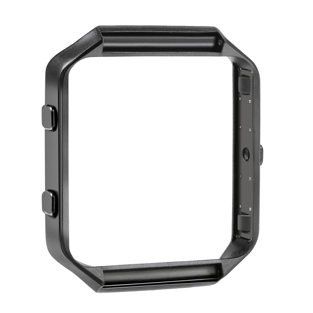 AISPORTS Fitbit Blaze Frame Black, Fitbit Blaze Accessory Frame Stainless Steel Metal Watch Frame Holder Shell Replacement Housing Protective Case Cover for Fitbit Blaze Smart Watch