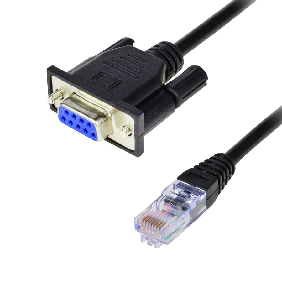 RJ45 to RS232, DB9 9-Pin Serial Port Female to RJ45 Female Cat5 Ethernet LAN Console 3.3Ft