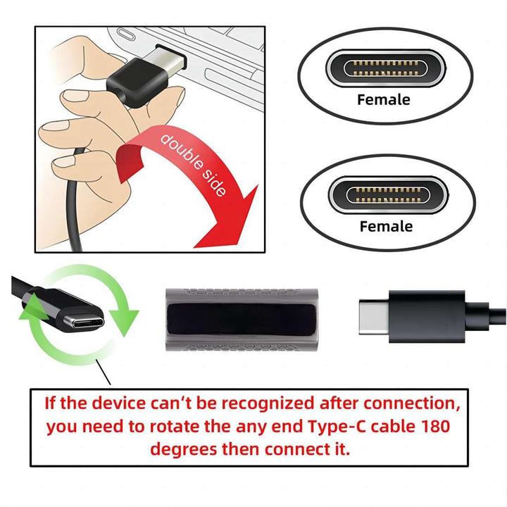 chenyang USB C Extension Cable USB 3.1 Gen 2 10Gbps Mal