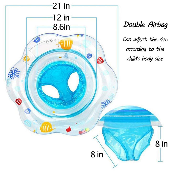 Baby Swimming Ring Floats with Safety Seat Double Airba