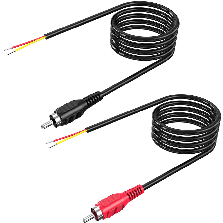 RCA to Speaker Wire, 18AWG 2 Pack 6ft RCA Male Plug Ada
