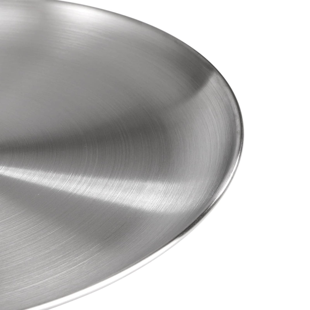 TOPZEA 4 Pack 304 Stainless Steel Dinner Plates, 10 Inc