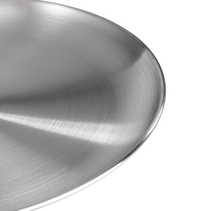 TOPZEA 4 Pack 304 Stainless Steel Dinner Plates, 10 Inc