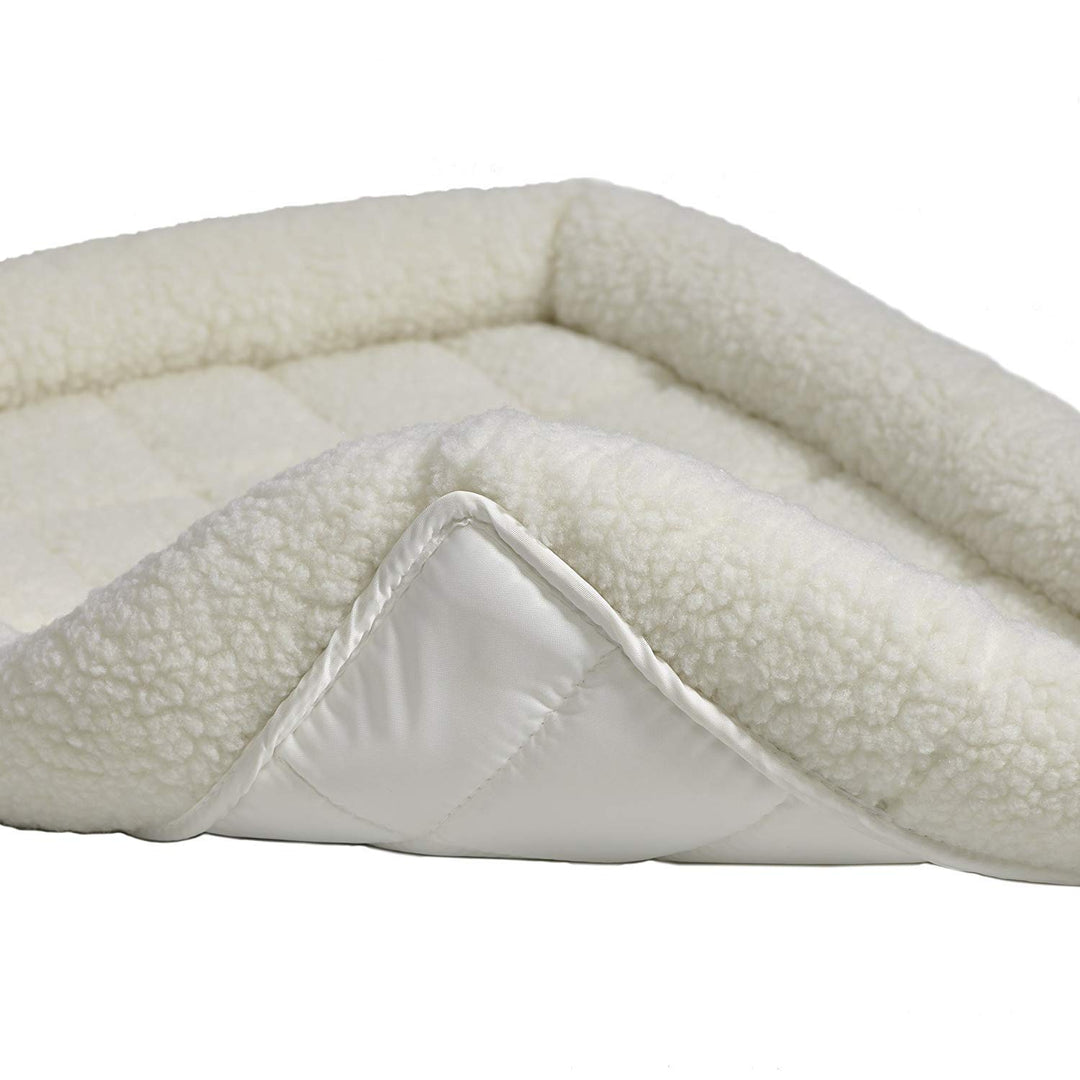 Homes for Pets Quiet Time Fleece Bolster Pet Bed - Cream - 36 x 23-Inchch (40236)
