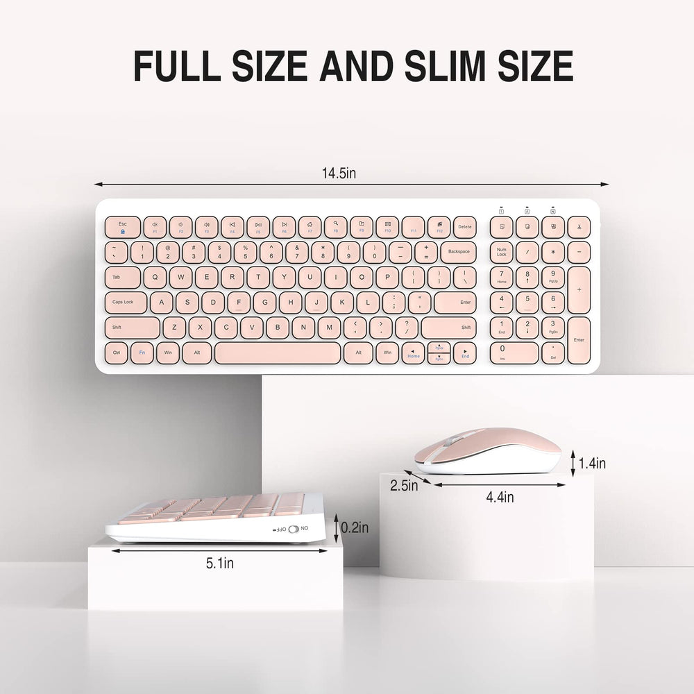 cimetech Wireless Keyboard and Mouse Combo, Compact Ful