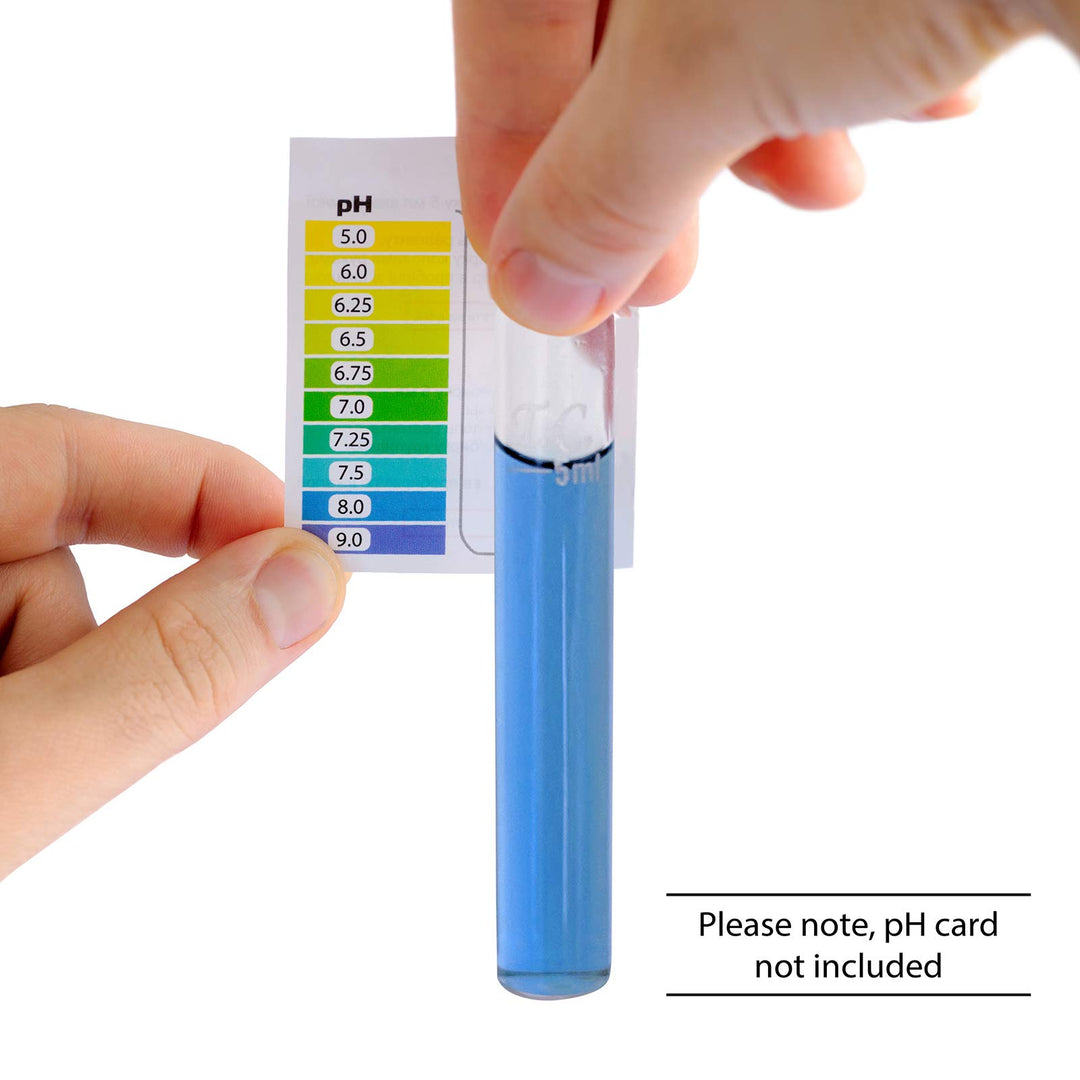 Glass Test Tubes with Leak-Proof Screw Caps and 5 ml Mark, 6 pcs, for Aquarium Water Checks (85mm)