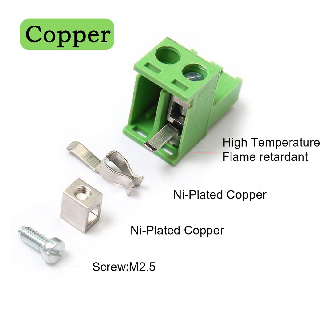 6 Pack 5.08mm Pitch Green Phoenix Type Connector 3 Pin PCB Screw Terminal Block